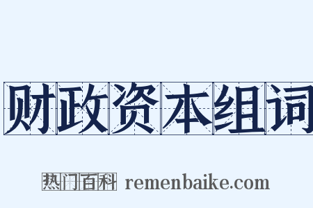 财政资本组词是什么意思的图片